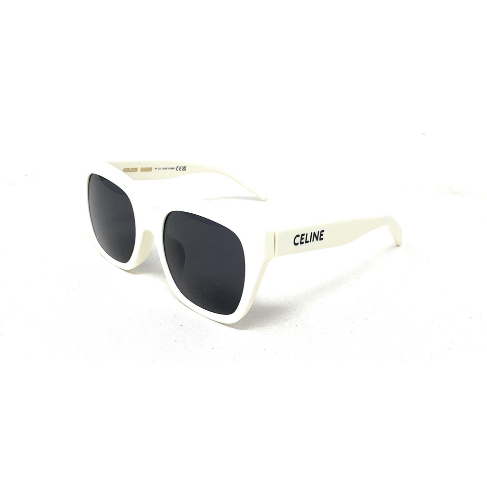 CELINE Women's Sunglasses CL 40198F 25A Ivory White Grey Square 56mm